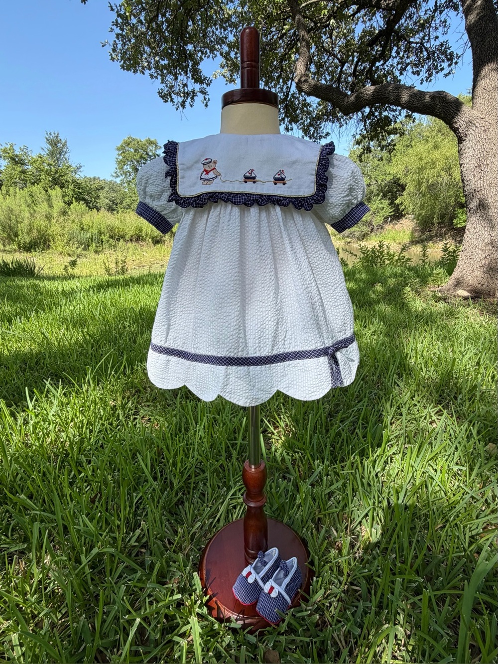 Vintage teddy dress with matching shoes